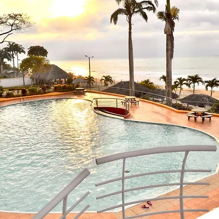Encantador departamento frente al mar con WIFI Tonsupa Exterior foto