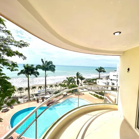 Encantador departamento frente al mar con WIFI Tonsupa Exterior foto
